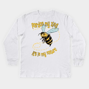 Wasp Pardon my Zing Kids Long Sleeve T-Shirt